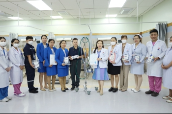 ตรวจรับเครื่องให้อากาศผสมออกซิเจนอัตราการไหลสูงแบบหน้าจอควบคุมด้วยระบบสัมผัส รุ่น Airvo3 (High Flow)